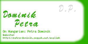 dominik petra business card